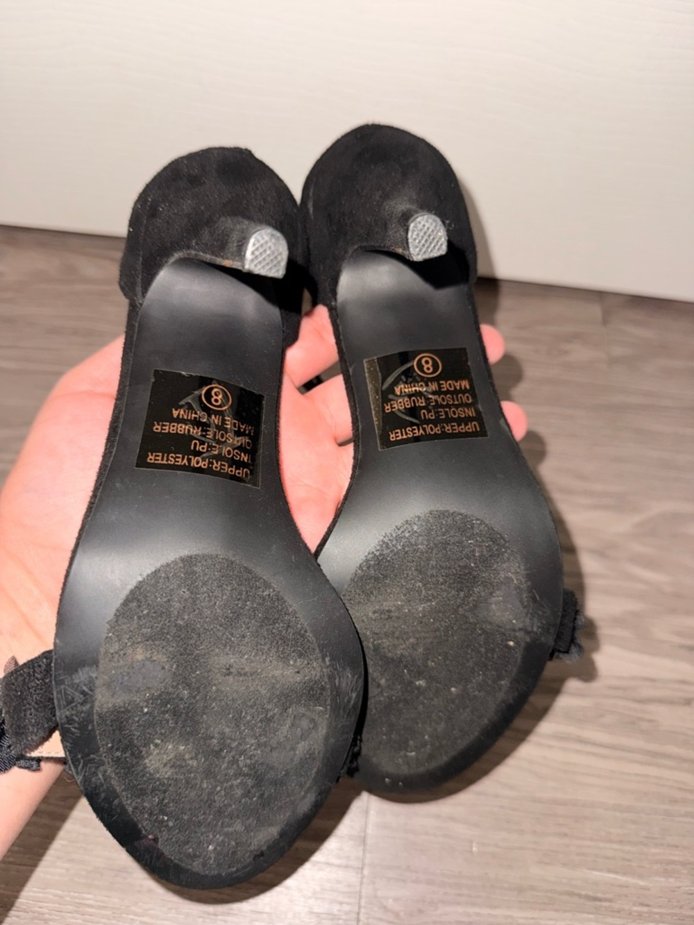 Black Ankle-Strap Floral Accent Sandals - Women - Picture 5 of 6